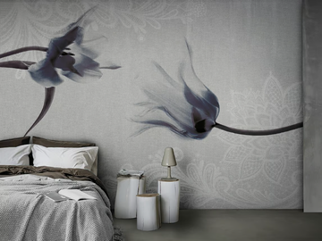 CONCRETE FLOWER LACE - Vinyl or fyber glass wallpaper by N.O.W. Edizioni - view 2